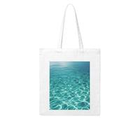LKVNSWERT Borsa da donna in tela con pastore tedesco, borsa per la spesa e la spesa, riutilizzabile, borsa a tracolla, Acqua Blu Aqua Pool, Taglia unica