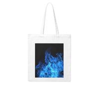 LKVNSWERT Borsa da donna in tela tribale africana di fango, borsa per la spesa, riutilizzabile, borsa a tracolla, Fiamma blu., Taglia unica