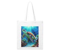 LKVNSWERT Borsa tote in tela con disegno di tartarughe marine con diamanti per donna borse per la spesa borsa riutilizzabile a tracolla, Dipinto con diamanti delle tartarughe marine, Taglia unica