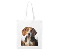 LKVNSWERT Borsa tote in tela con testa di Rottweiler, motivo: cani con lingua, borsa per la spesa da donna, borsa per la spesa riutilizzabile, Simpatico cane beagle, Taglia unica