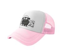 LKVNSWERT Cappello da baseball con pecore bianche nere e nere per uomo donna cappello da camionista cappello da golf regolabile cappello da baseball in rete traspirante