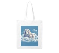 LKVNSWERT Dart board Canvas Tote Bag per le donne borse della spesa borse della spesa riutilizzabile spalla Tote borsa borse, Agnello con un leone sulle nuvole, Taglia unica