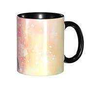 LKVNSWERT Tazza da caffè in porcellana da 325 ml con manico, bella tazza da caffè a coda di sirena per ufficio e casa, tazza per tè e latte, colorata all'interno in ceramica, per uomini e donne amanti