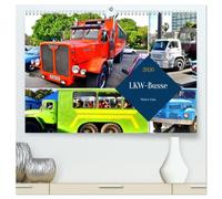 LKW-Busse - Made in Cuba (hochwertiger Premium Wandkalender 2026 DIN A2 quer), Kunstdruck in Hochglanz: Zu Autobussen umgebaute LKW in Kuba