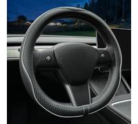 LKWLIKEI Coprivolante in nappa ultra sottile per Tesla Model 3/Y, design antiscivolo e modifica degli interni degli accessori auto.