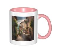LKWSCGHM Tazza da caffè toscana con manico, grande tazza in porcellana per bevande calde/fredde, tazza da tè in ceramica per uomini e donne, divertente tazza da caffè per inaugurazione della casa