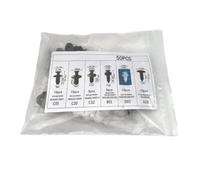 LKWVQRQE 50 / 100Pcs Bumper Clips Auto Buckle Parts Kit Multiple Style Plastic Retainer Fasteners Clip Car Body Push Rivets Bumper Retainer Clips(50pcs)