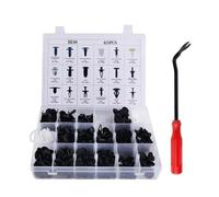 LKWVQRQE Automatic Clamping Clip Kit,Mudguard Rivet Clip,Body Thrust Clamp Pin,Bumper Decorative Panel Clamp Repair,925 UDS-100 UDS Bumper Retainer Clips(415 PCS with Tool)