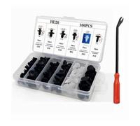 LKWVQRQE Automatic Clamping Clip Kit,Mudguard Rivet Clip,Body Thrust Clamp Pin,Bumper Decorative Panel Clamp Repair,925 UDS-100 UDS Bumper Retainer Clips(100 PCS with Tool)