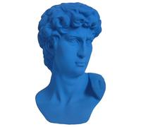LKXHarleya 11,42 * 7,87 Pollici Resina David Testa Statua David Scultura Ritratto Figurine Ornamento Michelangelo Decorazione Domestica, Blu Marino