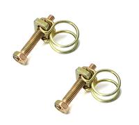 LKXHarleya 2 Pezzi Fascetta Stringitubo A Doppio Filo, Fascetta Stringitubo Regolabile in Ottone, Clip per Tubo, Chiusura A Vite, 13-16mm