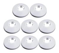 LKXHarleya 8 collari decorativi in plastica, copritubo da 16 mm per valvole angolari e accessori per rubinetti, bianchi