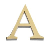 LKXHarleya Adesivo per insegne, adesivi murali in acrilico con alfabeto da 20 cm per la decorazione della parete del soggiorno, A (oro)