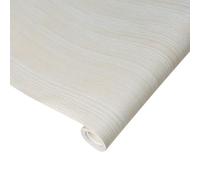 LKXHarleya Carta adesiva decorativa impermeabile, 90 cm x 5 m, carta da parati a righe in legno per mobili da bagno, ripiani, mobili, pareti di casa, fai da te, Legno bianco