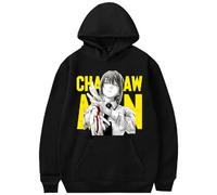LKY STAR Anime Chainsaw Man Merch Unisex Sweatshirt Pochita Denji Cosplay Hoody per Uomo Donna Felpe con Cappuccio XXS-4XL