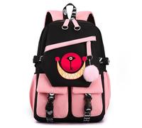 LKY STAR Anime Hazbin Hotel Merch Uomo Donna Zaini Casual con Ciondolo in Peluche Anime Angel Dust/Charlie/Lucifer Borsa Backpack per Studenti