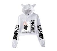 LKY STAR Anime Spy x Family Felpe con Cappuccio con Orecchie di Gatto Anime Anya Loid Yor Forger Hoodie per Donna Ragazze Streetwear