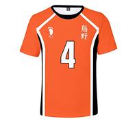 LKY STAR Haikyuu!! Anime Karasuno High School Volleyball 3D T-Shirt Manica Corta per Bambini per Cosplay Japanese