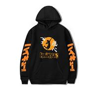 LKY STAR Haikyuu!! Felpa con Cappuccio con Motivo dell’ Anime Karasuno High School Volleyball, per Cosplay,Haikyuu Pullover per Uomo Donna Teen