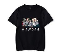 LKY STAR My Hero Academia T-Shirt MHA Cosplay Deku Shoto Maglietta per Uomo Donna Casual Tops Stampa Friends Anime Tee