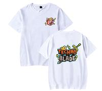 LKY STAR Technoblade Merch T-Shirt per Ragazzi Ragazze Techno Agro Tops Uomo Donna Cosplay Manica Corta Tee XXS-4XL