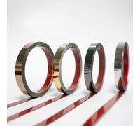 LKYJD 25mm*20m Modanature decorative autoadesive, in acciaio inox, flessibili, modanature e listelli da parete, metallizzati, per pareti, specchi, mobili, porte, guardaroba, Argento brillante