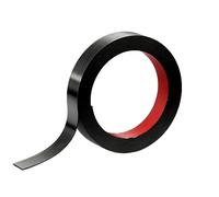 LKYJD Bordo Metallico Flessibile Autoadesivo - Modanatura for Specchi e Mobili - Facile Applicazione (Stacca e Attacca) - Superficie Spazzolata Nero 5m(60mm)