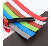 LKYJD Profilato a U Autoadesivo per Bordi Mobili, 12m - Nastro di Protezione in TPE Flessibile per Ante Armadi, Piano Cucina, Tavolo - Impermeabile, Facile Applicazione(Black,U12mm)