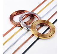 LKYJD Rifinitura for Modanatura stacca e incolla, Modanatura Flessibile for Bordi di Piastrelle for armadietti da Pavimento, soffitto a Parete (Color : Brushed Bronze, Size : 3mx8mm)