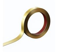 LKYJD Rifinitura Metallica Autoadesiva per Arredamento - per Decorazione Specchi, Mobili e Pareti - Acciaio Inossidabile 5 Metri - Oro Brillante(80mm)