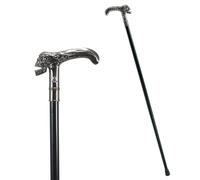 LKYLVEE Bastone da Passeggio con Teschio Vintage - Bastoni da Passeggio per Uomo e Donna l'Uso Quotidiano e Come Accessorio di Scena,Argento,93cm