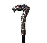 LKYLVEE Bastoni da Passeggio per Uomini e Donne - Bastone da Passeggio Vintage a Forma di Serpente - Bastone da Passeggio da Gentiluomo per Uso Quotidiano o Come Accessorio scenico,Argento,93cm