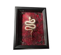 LKYLVEE Farfalla Incorniciata con Scheletro di Serpente - Campione di Insetto Gotico - Oggetti da Collezione di Tassidermia Arte da Parete Decorazione per la Casa,B