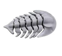 LKYLVEE Fossile di trilobiti Fossili Reali Ornamenti in Miniatura trilobiti Modello anatomico Stampato in 3D per la casa, L'Ufficio, Il Giardino e la Decorazione del Desktop,Grigio,11cm