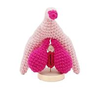 LKYLVEE Modello di Erezione Clitoridea - Modello di Clitoride e Utero a Maglia - per Lo Studio o l'Insegnamento di Ostetricia e Ginecologia,Rosso,11cm