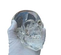 LKYLVEE Modello di Teschio di Cristallo Umano 1:2 - Modello di Cranio Umano a grandezza Naturale - per Strumento di educazione Medica,Clear,17cm