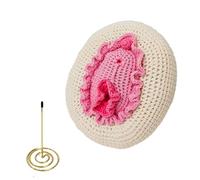 LKYLVEE Modello di Vulva Lavorato a Maglia, Modello anatomico ginecologico Femminile, per l'educazione scientifica e Medica,Rosa,21CM