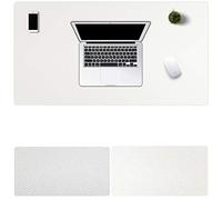 LL-COEUR Bifacciale Pelle Tappetino per Mouse Pad Impermeabile Computer Scrivania Mat (900 x 450 x 2 mm, Bianco)