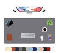 LL-COEUR XXL Pelle Tappetino per Mouse Pad Impermeabile Computer Scrivania Mat (1200 x 600 x 2 mm, Grigio Scuro)