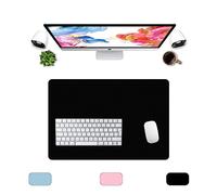 LL-COEUR XXL Pelle Tappetino per Mouse Pad Impermeabile Computer Scrivania Mat (600 x 400 x 2 mm, Nero)