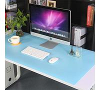 LL-COEUR XXL Pelle Tappetino per Mouse Pad Impermeabile Computer Scrivania Mat (800 x 400 x 2.8 mm, Cielo Blu)