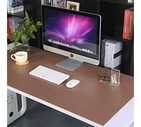 LL-COEUR XXL Pelle Tappetino per Mouse Pad Impermeabile Computer Scrivania Mat (900 x 450 x 2.8 mm, Marrone)