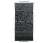Bticino LivingLight Pulsante Assiale 10A 1P Antracite L4055N