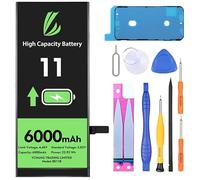 LL TRADER Batteria per iPhone 11, 6000mAh Batteria ai polimeri di litio ad alta capacità con strumenti di riparazione New