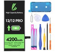 LL TRADER Batteria per iPhone 12/iPhone 12 Pro, 4200mAh Batteria ai polimeri di litio ad alta capacità con strumenti di riparazione New