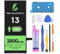LL TRADER Batteria per iPhone 13, 3800mAh Batteria ai polimeri di litio ad alta capacità con strumenti di riparazione New