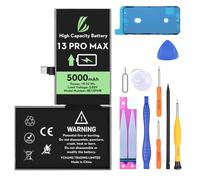 LL TRADER Batteria per iPhone 13 Pro Max, batteria ai polimeri di litio ad alta capacità da 5000 mAh con strumenti di riparazione Nuovo