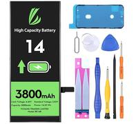 LL Trader Batteria per iPhone 14, 3800mAh Batteria ai polimeri di litio ad alta capacità con strumenti di riparazione