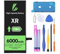 LL TRADER Batteria per iPhone XR, 6000mAh Batteria ai polimeri di litio ad alta capacità con strumenti di riparazione New
