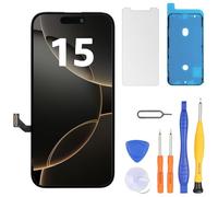 LL TRADER Display per iPhone 15 LCD 6.1" di ricambio FHD Touch Screen 3D Touch Digitizer telaio montaggio e riparazione kit 20251